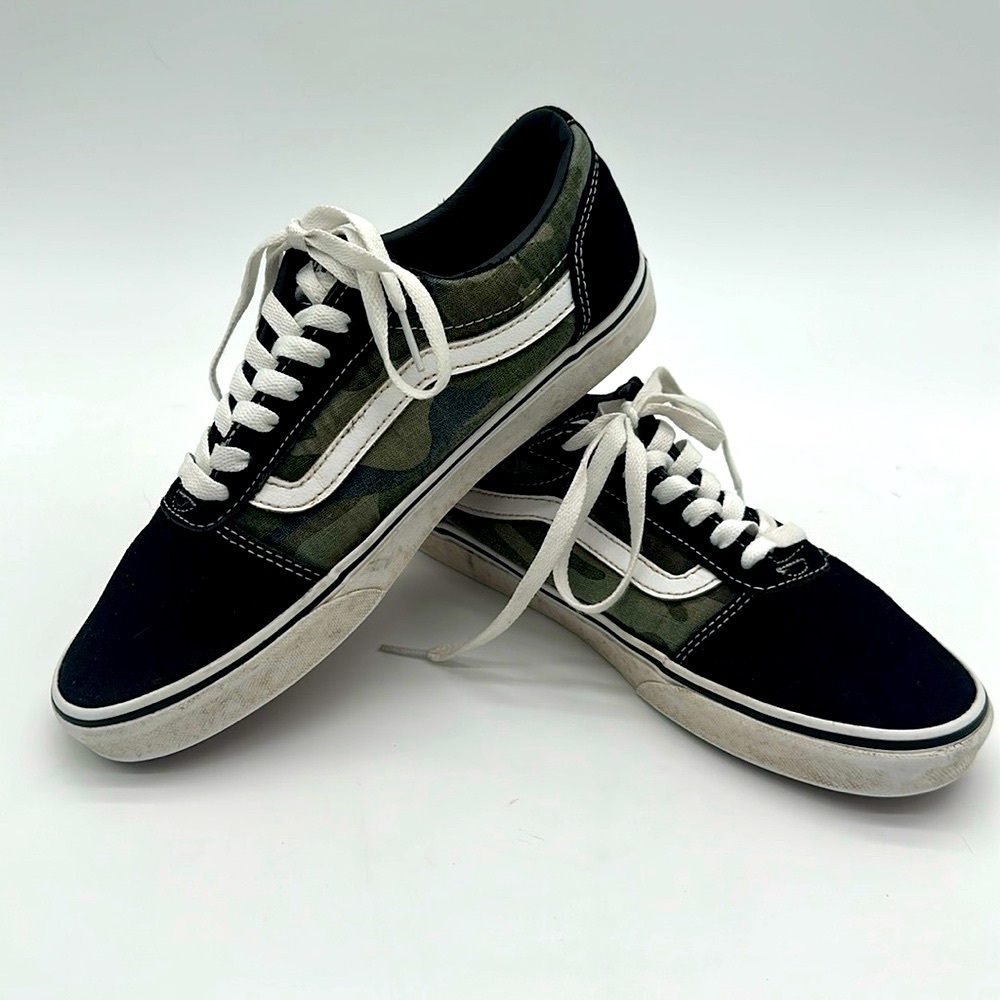 Vans Old Skool Woodland Camo Unisex Low Cut Sneaker Camouflage Black Mens 7.5